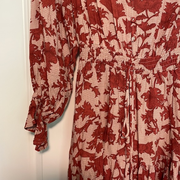 Ninette Printed Ruffle Dress - Flowy Casual Mini Dress - Picture 3 of 9